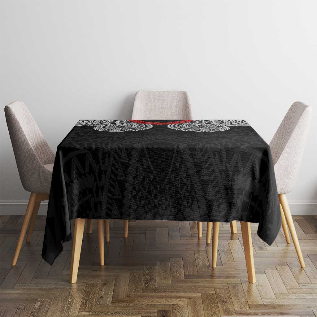 Samoan Traditional Art Tattoos Tablecloth Tatau Tribal Motifs with Ula Fala Black LT03 - Polynesian Pride