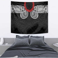 Samoan Traditional Art Tattoos Tapestry Tatau Tribal Motifs with Ula Fala Black LT03 - Polynesian Pride