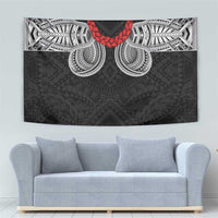 Samoan Traditional Art Tattoos Tapestry Tatau Tribal Motifs with Ula Fala Black LT03 - Polynesian Pride