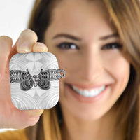 Samoan Traditional Art Tattoos AirPods Case Tatau Tribal Motifs with Ula Nifo White LT03 - Polynesian Pride