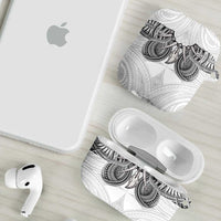 Samoan Traditional Art Tattoos AirPods Case Tatau Tribal Motifs with Ula Nifo White LT03 - Polynesian Pride