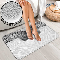 Samoan Traditional Art Tattoos Bathroom Set Tatau Tribal Motifs with Ula Nifo White LT03 - Polynesian Pride