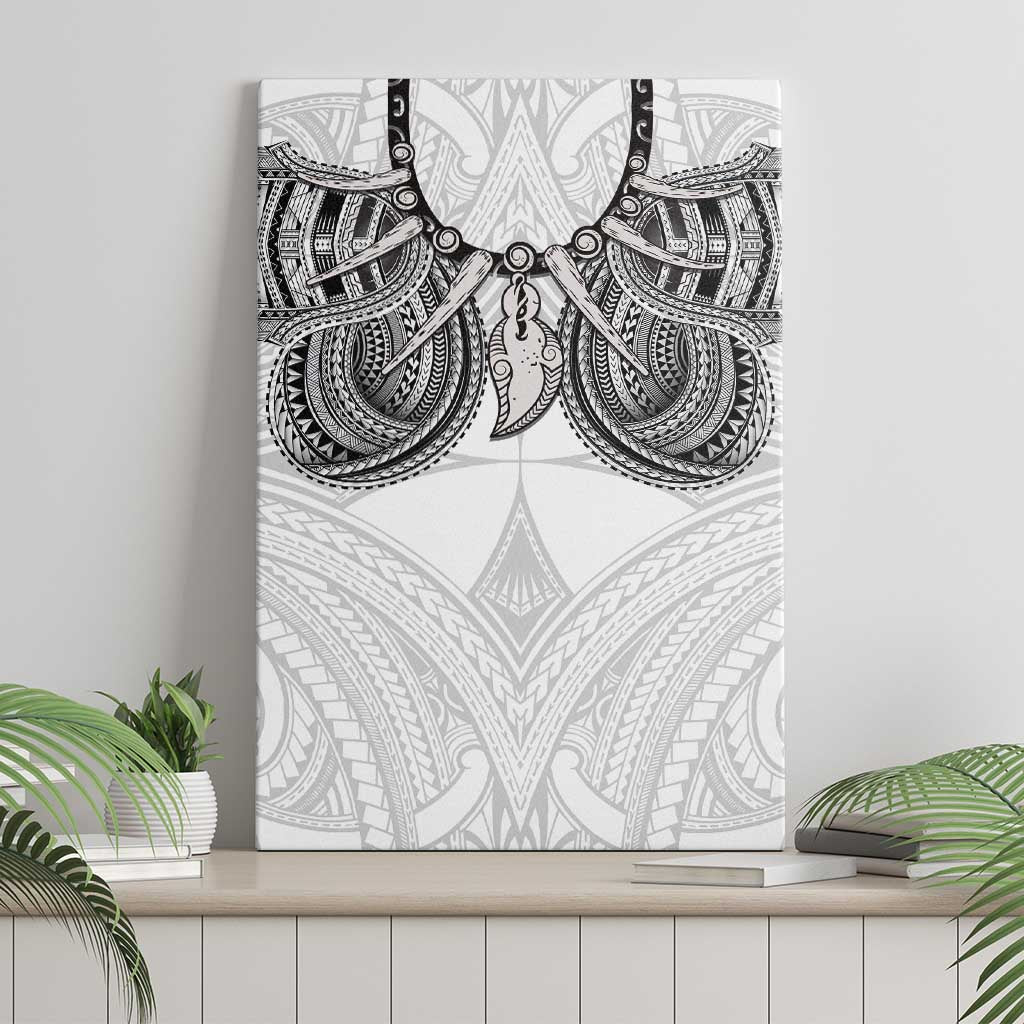 Samoan Traditional Art Tattoos Canvas Wall Art Tatau Tribal Motifs with Ula Nifo White LT03 - Polynesian Pride