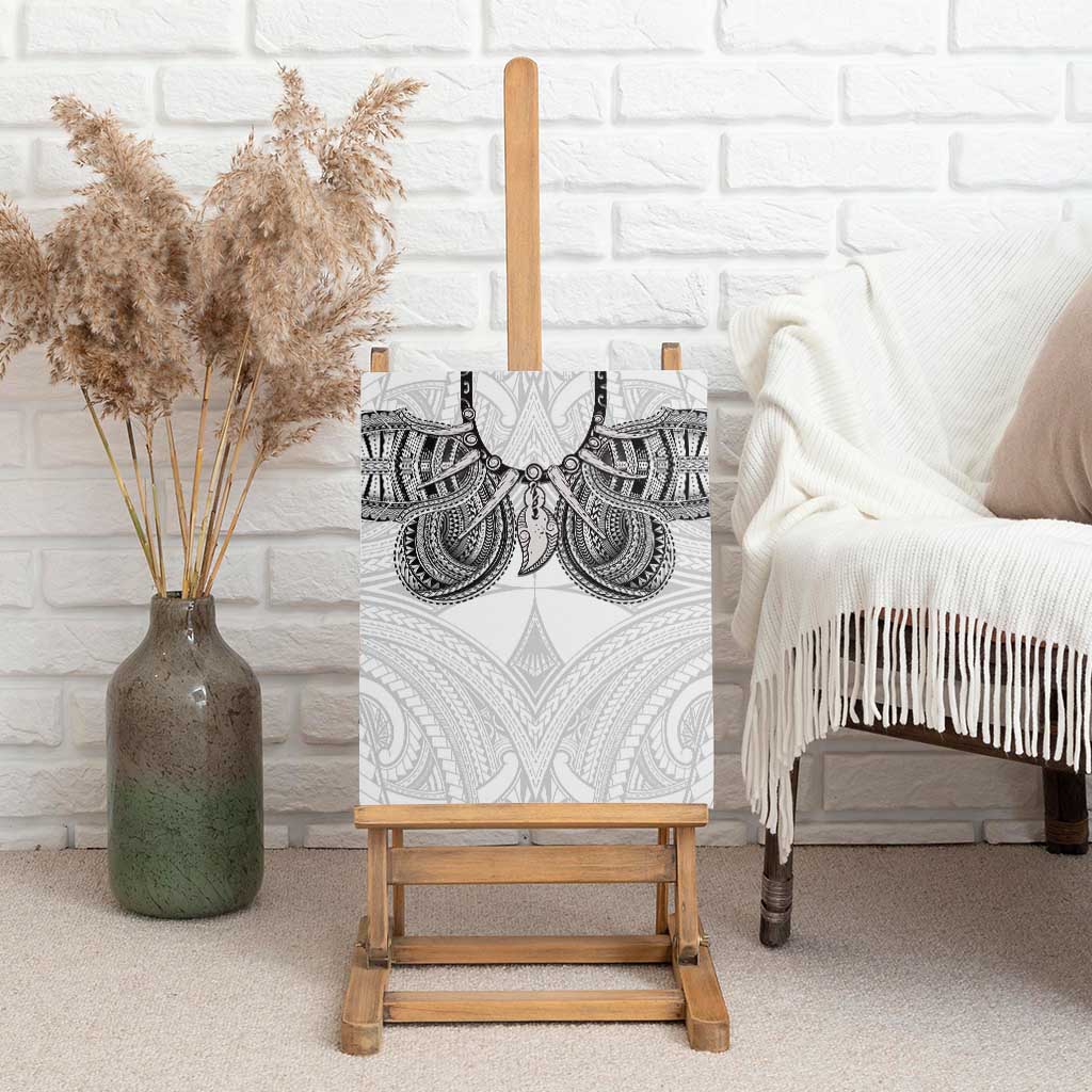 Samoan Traditional Art Tattoos Canvas Wall Art Tatau Tribal Motifs with Ula Nifo White LT03 - Polynesian Pride