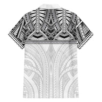 Samoan Traditional Art Tattoos Hawaiian Shirt Tatau Tribal Motifs with Ula Nifo White LT03 - Polynesian Pride