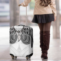 Samoan Traditional Art Tattoos Luggage Cover Tatau Tribal Motifs with Ula Nifo White LT03 - Polynesian Pride