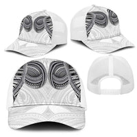 Samoan Traditional Art Tattoos Mesh Trucker Cap Tatau Tribal Motifs with Ula Nifo White LT03 - Polynesian Pride