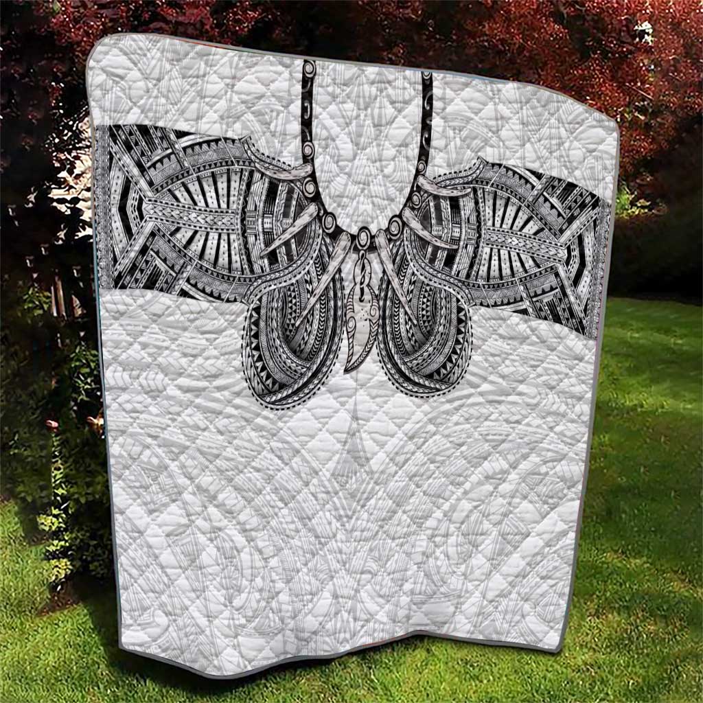 Samoan Traditional Art Tattoos Quilt Tatau Tribal Motifs with Ula Nifo White LT03 - Polynesian Pride