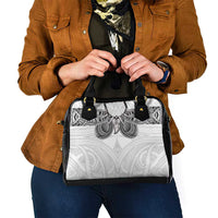 Samoan Traditional Art Tattoos Shoulder Handbag Tatau Tribal Motifs with Ula Nifo White LT03 - Polynesian Pride