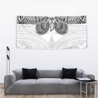 Samoan Traditional Art Tattoos Tapestry Tatau Tribal Motifs with Ula Nifo White LT03 - Polynesian Pride