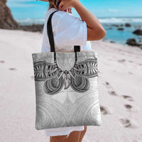 Samoan Traditional Art Tattoos Tote Bag Tatau Tribal Motifs with Ula Nifo White LT03 - Polynesian Pride