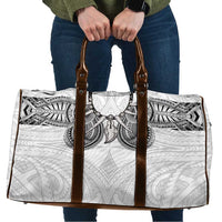 Samoan Traditional Art Tattoos Travel Bag Tatau Tribal Motifs with Ula Nifo White LT03 White - Polynesian Pride