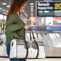 Samoan Traditional Art Tattoos Travel Bag Tatau Tribal Motifs with Ula Nifo White LT03 - Polynesian Pride