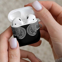 Samoan Traditional Art Tattoos AirPods Case Tatau Roman Reigns Black Color LT03 - Polynesian Pride