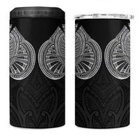 Samoan Traditional Art Tattoos 4 in 1 Can Cooler Tumbler Tatau Roman Reigns Black Color LT03 One Size: 16 oz Black - Polynesian Pride