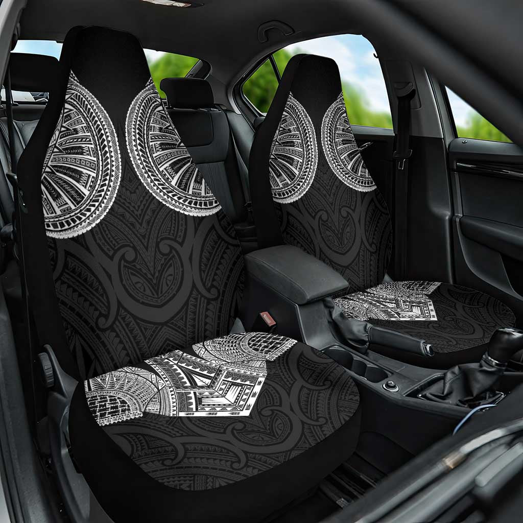 Samoan Traditional Art Tattoos Car Seat Cover Tatau Roman Reigns Black Color LT03 One Size Black - Polynesian Pride
