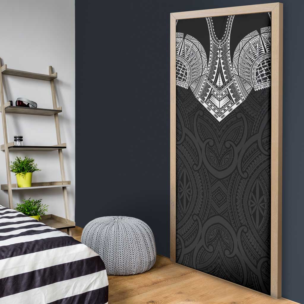 Samoan Traditional Art Tattoos Door Cover Tatau Roman Reigns Black Color LT03 - Polynesian Pride