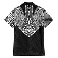Samoan Traditional Art Tattoos Family Matching Puletasi and Hawaiian Shirt Tatau Roman Reigns Black Color LT03 - Polynesian Pride