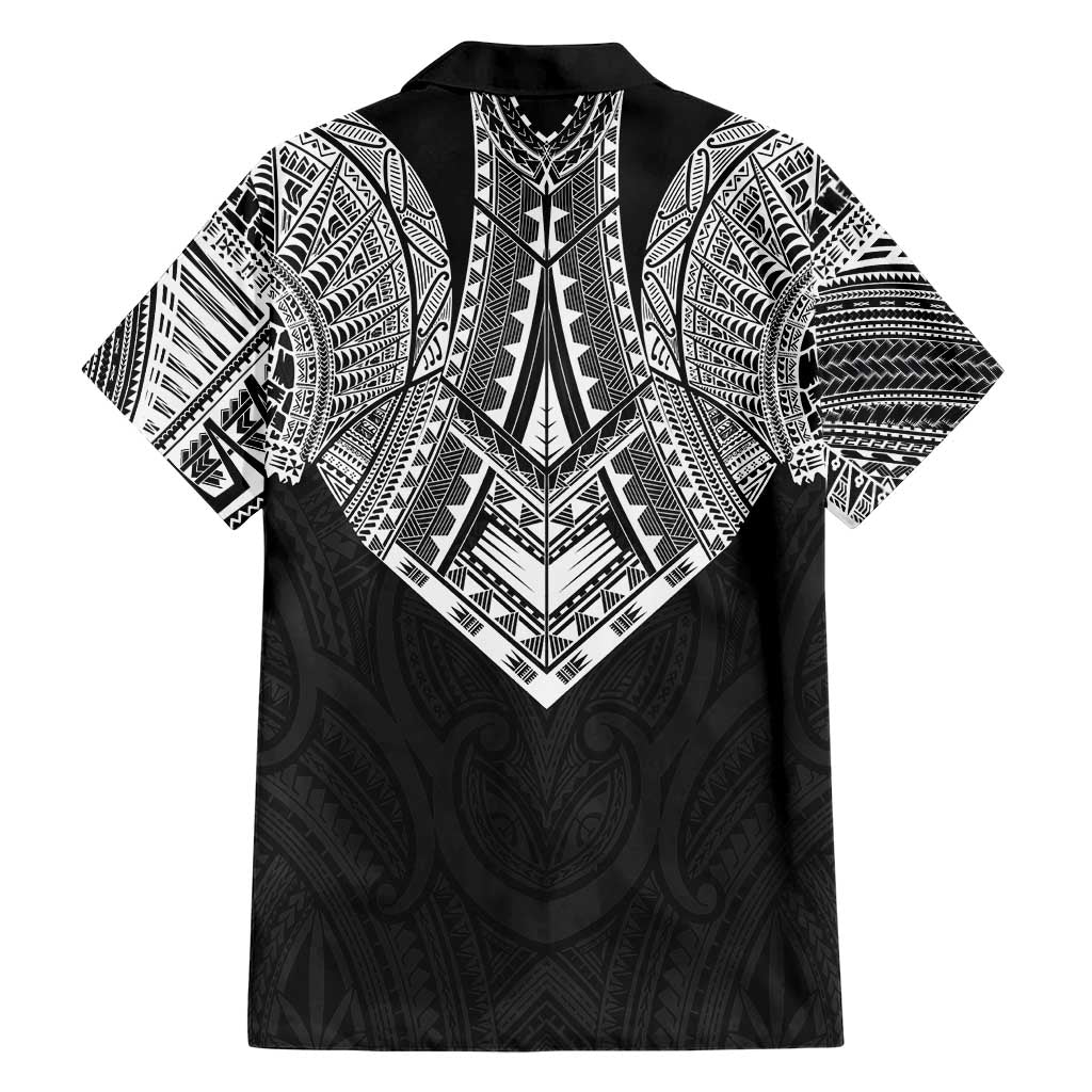 Samoan Traditional Art Tattoos Family Matching Short Sleeve Bodycon Dress and Hawaiian Shirt Tatau Roman Reigns Black Color LT03 - Polynesian Pride