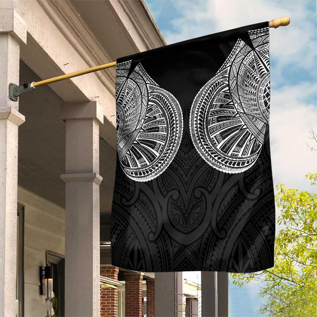 Samoan Traditional Art Tattoos Garden Flag Tatau Roman Reigns Black Color LT03 House Flag Black - Polynesian Pride