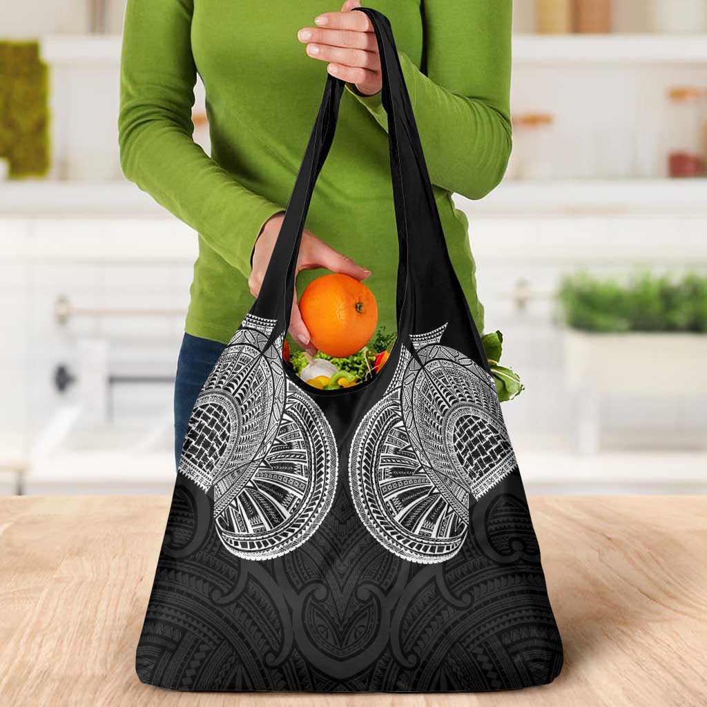 Samoan Traditional Art Tattoos Grocery Bag Tatau Roman Reigns Black Color LT03 - Polynesian Pride
