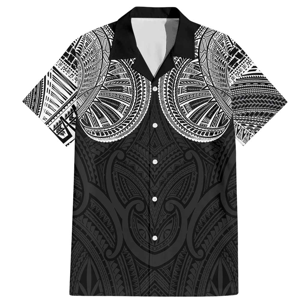 Samoan Traditional Art Tattoos Hawaiian Shirt Tatau Roman Reigns Black Color LT03 Black - Polynesian Pride