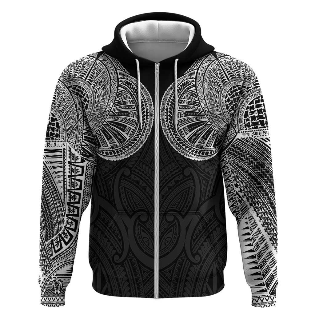 Samoan Traditional Art Tattoos Hoodie Tatau Roman Reigns Black Color LT03 Zip Hoodie Black - Polynesian Pride