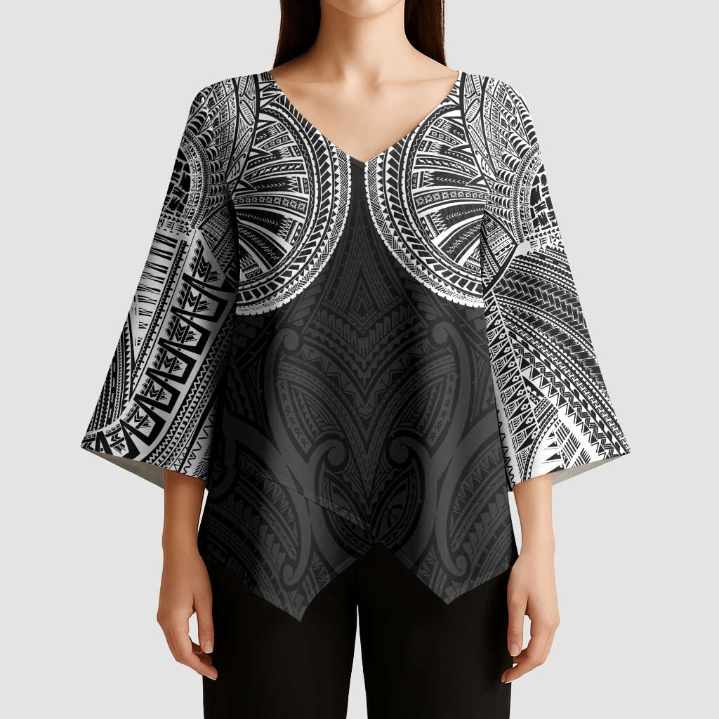 Samoan Traditional Art Tattoos Kimono Sleeve Blouse Tatau Roman Reigns Black Color LT03 - Polynesian Pride