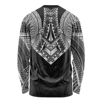 Samoan Traditional Art Tattoos Long Sleeve Shirt Tatau Roman Reigns Black Color LT03 - Polynesian Pride