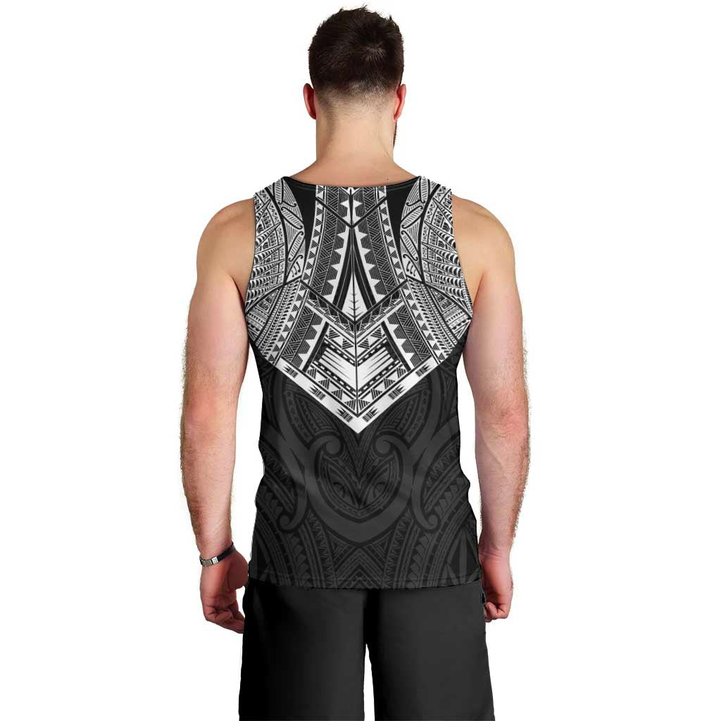 Samoan Traditional Art Tattoos Men Tank Top Tatau Roman Reigns Black Color LT03 - Polynesian Pride