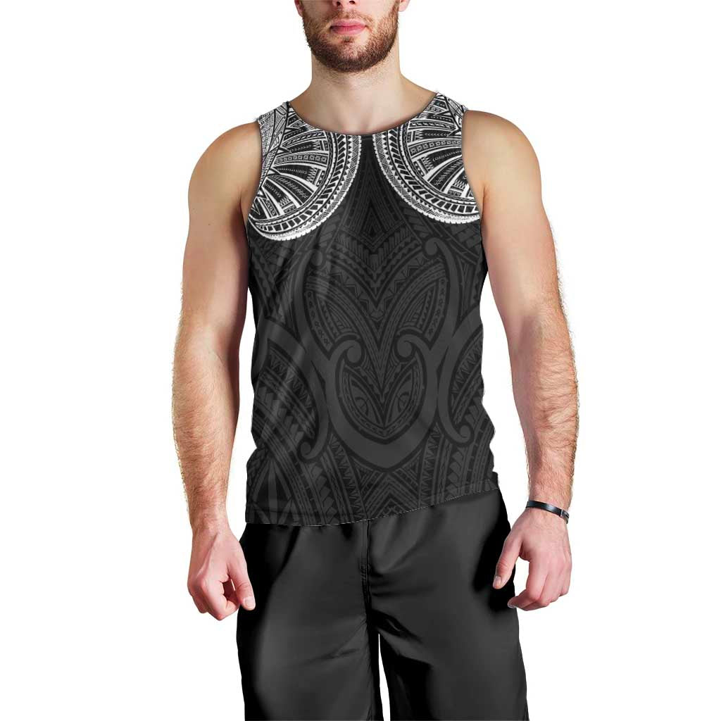 Samoan Traditional Art Tattoos Men Tank Top Tatau Roman Reigns Black Color LT03 - Polynesian Pride