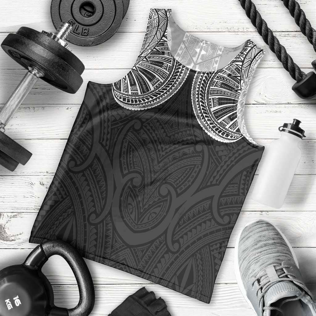 Samoan Traditional Art Tattoos Men Tank Top Tatau Roman Reigns Black Color LT03 - Polynesian Pride
