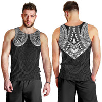 Samoan Traditional Art Tattoos Men Tank Top Tatau Roman Reigns Black Color LT03 - Polynesian Pride