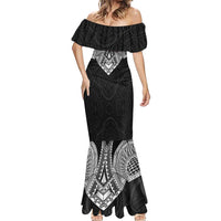 Samoan Traditional Art Tattoos Mermaid Dress Tatau Roman Reigns Black Color LT03 - Polynesian Pride