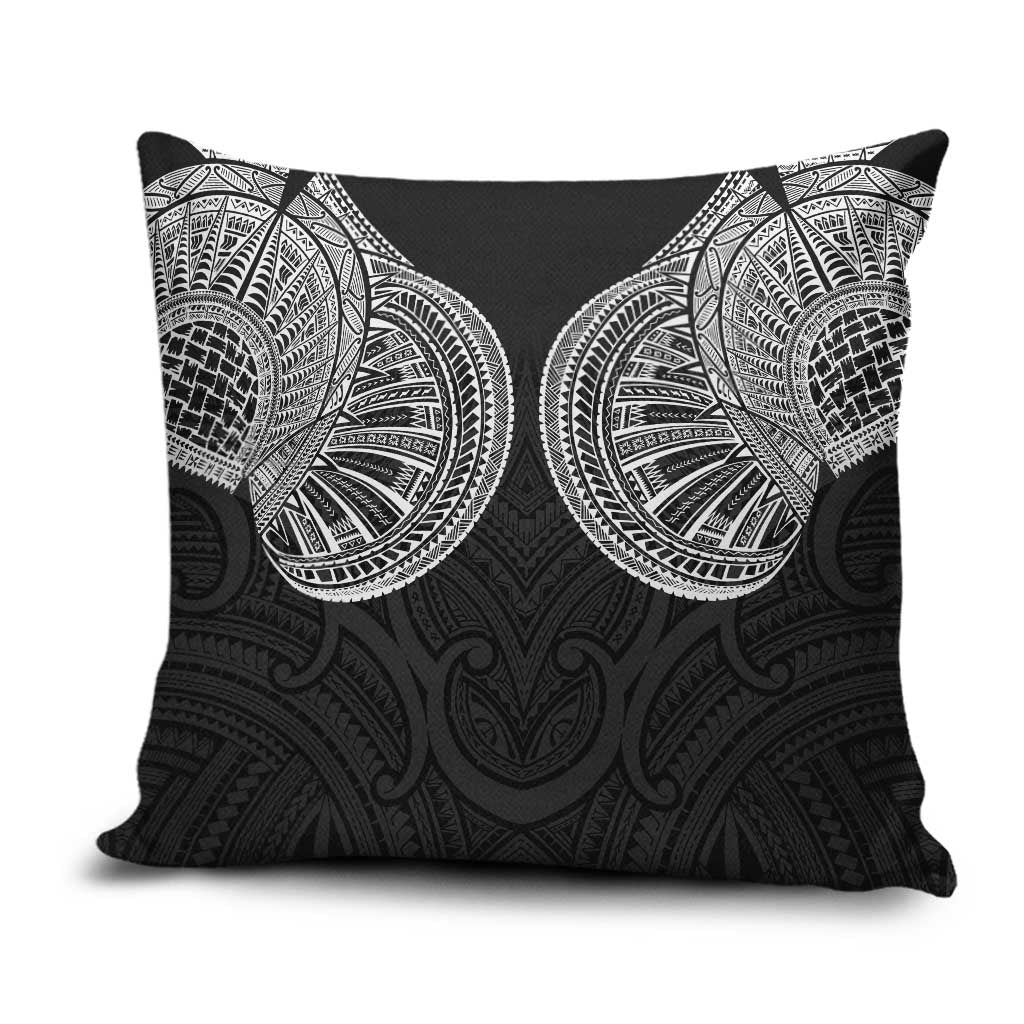Samoan Traditional Art Tattoos Pillow Cover Tatau Roman Reigns Black Color LT03 Black - Polynesian Pride
