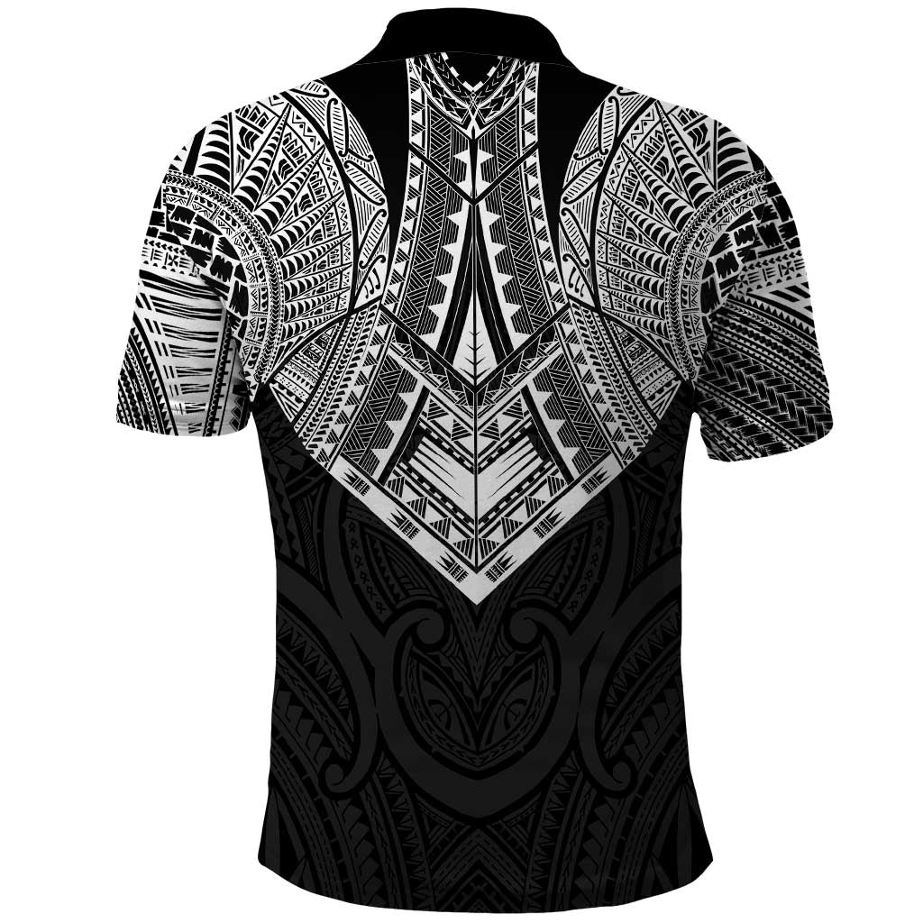 Samoan Traditional Art Tattoos Polo Shirt Tatau Roman Reigns Black Color LT03 - Polynesian Pride