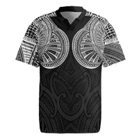 Samoan Traditional Art Tattoos Rugby Jersey Tatau Roman Reigns Black Color LT03 Black - Polynesian Pride