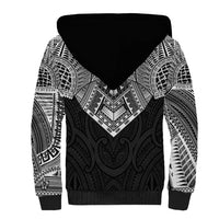 Samoan Traditional Art Tattoos Sherpa Hoodie Tatau Roman Reigns Black Color LT03 - Polynesian Pride