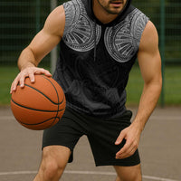 Samoan Traditional Art Tattoos Sleeveless Hoodie Tatau Roman Reigns Black Color LT03 - Polynesian Pride