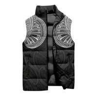 Samoan Traditional Art Tattoos Sleeveless Puffer Jacket Tatau Roman Reigns Black Color LT03 - Polynesian Pride