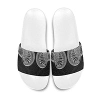 Samoan Traditional Art Tattoos Slide Sandals Tatau Roman Reigns Black Color LT03 Black - Polynesian Pride