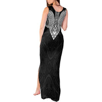 Samoan Traditional Art Tattoos Tank Maxi Dress Tatau Roman Reigns Black Color LT03 - Polynesian Pride