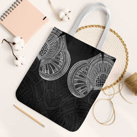 Samoan Traditional Art Tattoos Tote Bag Tatau Roman Reigns Black Color LT03 White Strap One Size Black - Polynesian Pride