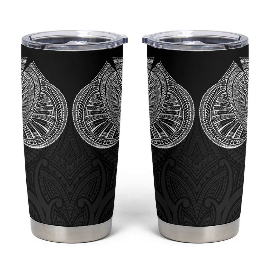Samoan Traditional Art Tattoos Tumbler Cup Tatau Roman Reigns Black Color LT03 Black - Polynesian Pride
