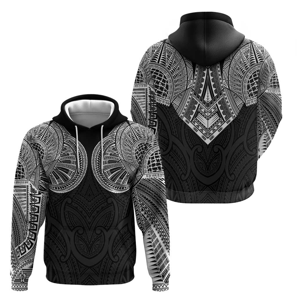 Samoan Traditional Art Tattoos Zip Hoodie Tatau Roman Reigns Black Color LT03 - Polynesian Pride
