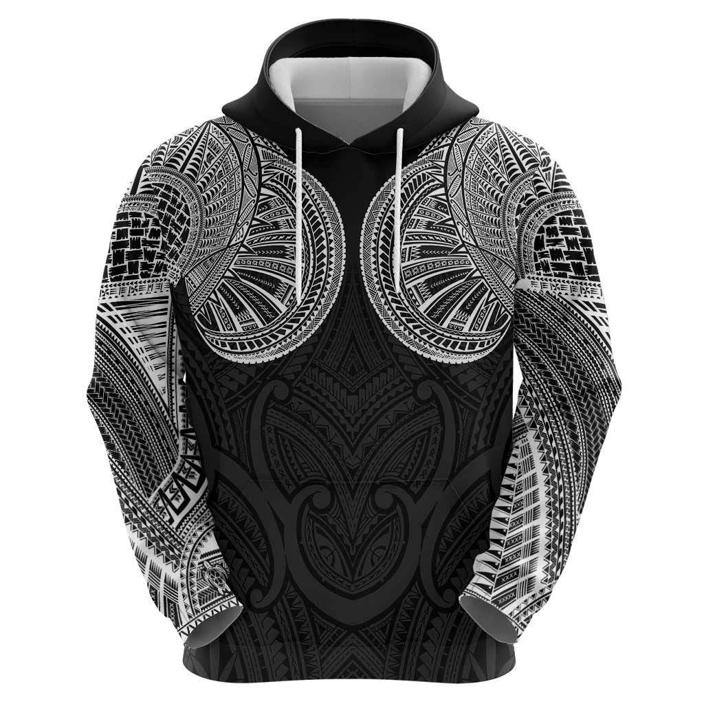 Samoan Traditional Art Tattoos Zip Hoodie Tatau Roman Reigns Black Color LT03 - Polynesian Pride