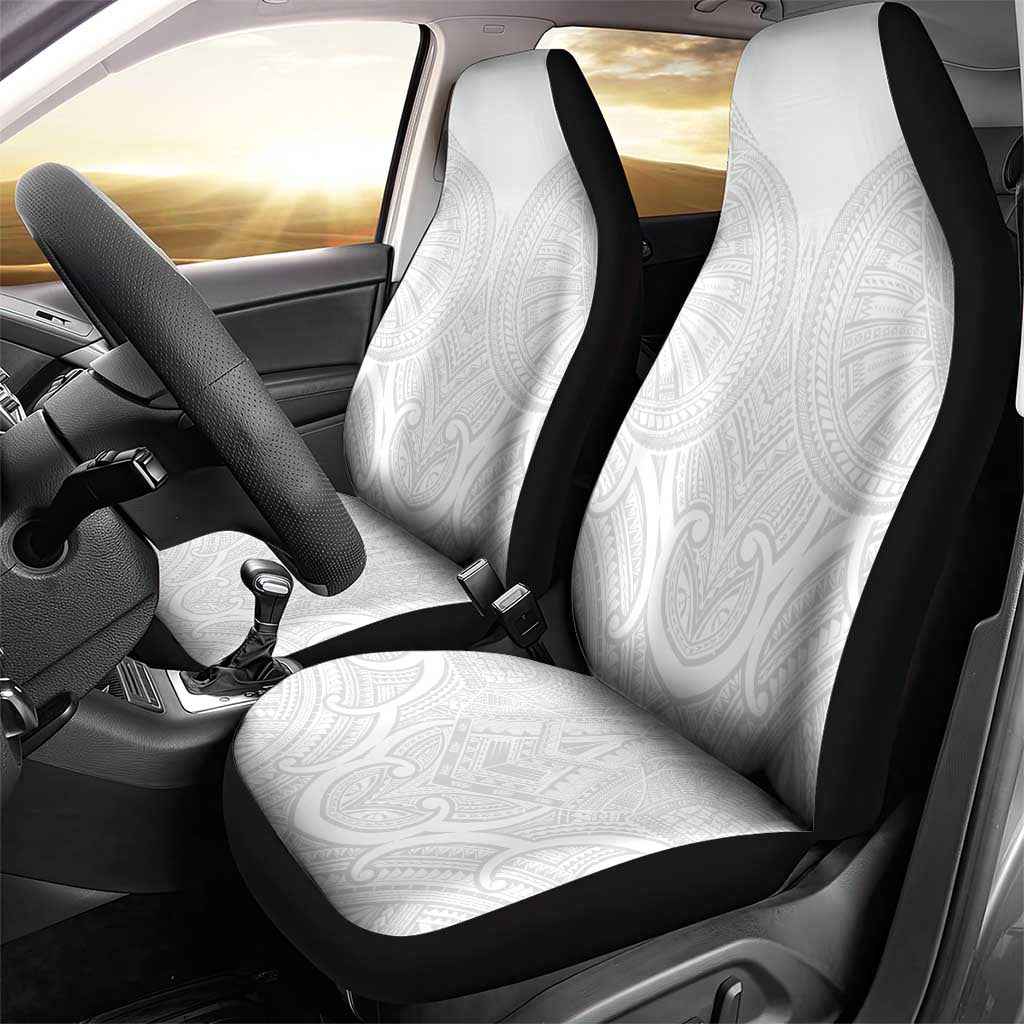 Samoan Traditional Art Tattoos Car Seat Cover Tatau Roman Reigns White Color LT03 - Polynesian Pride
