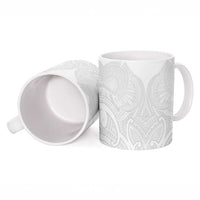 Samoan Traditional Art Tattoos Ceramic Mug Tatau Roman Reigns White Color LT03 - Polynesian Pride