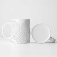 Samoan Traditional Art Tattoos Ceramic Mug Tatau Roman Reigns White Color LT03 - Polynesian Pride