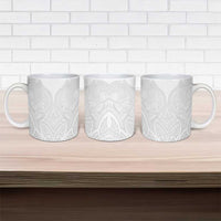Samoan Traditional Art Tattoos Ceramic Mug Tatau Roman Reigns White Color LT03 - Polynesian Pride